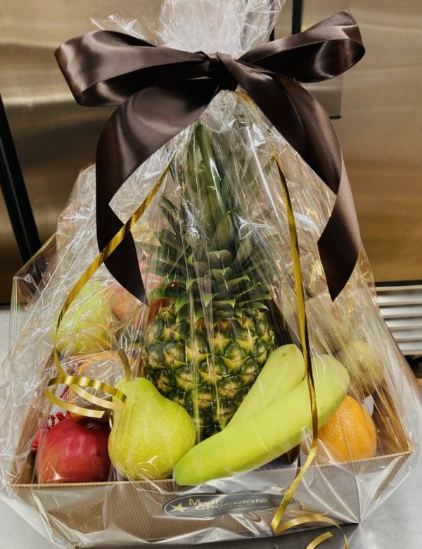 Fruit and chocolate gift basket