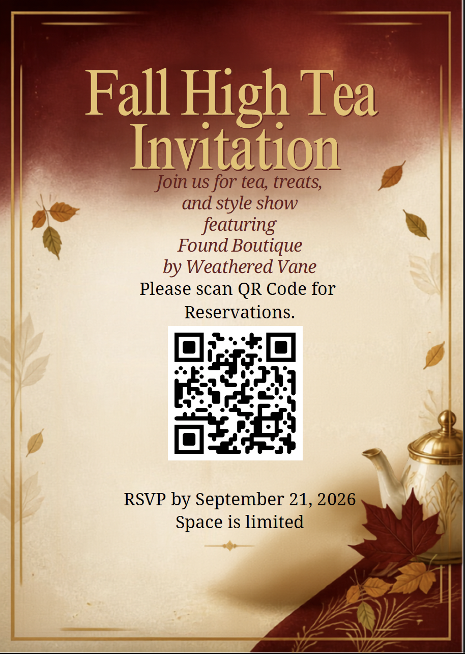 Fall High Tea Invitation QR Code Page